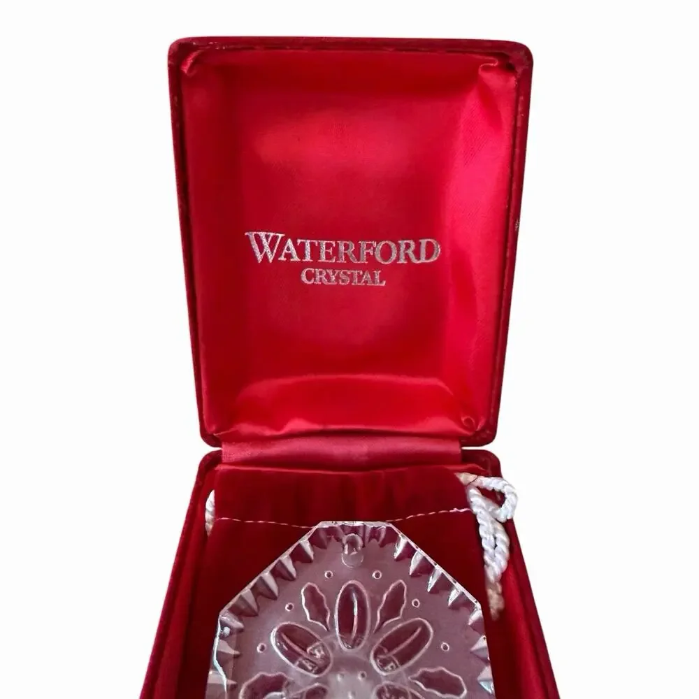Vintage Waterford Crystal 1988 Annual Christmas Ornament Original Box